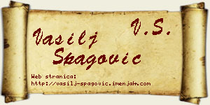 Vasilj Špagović vizit kartica